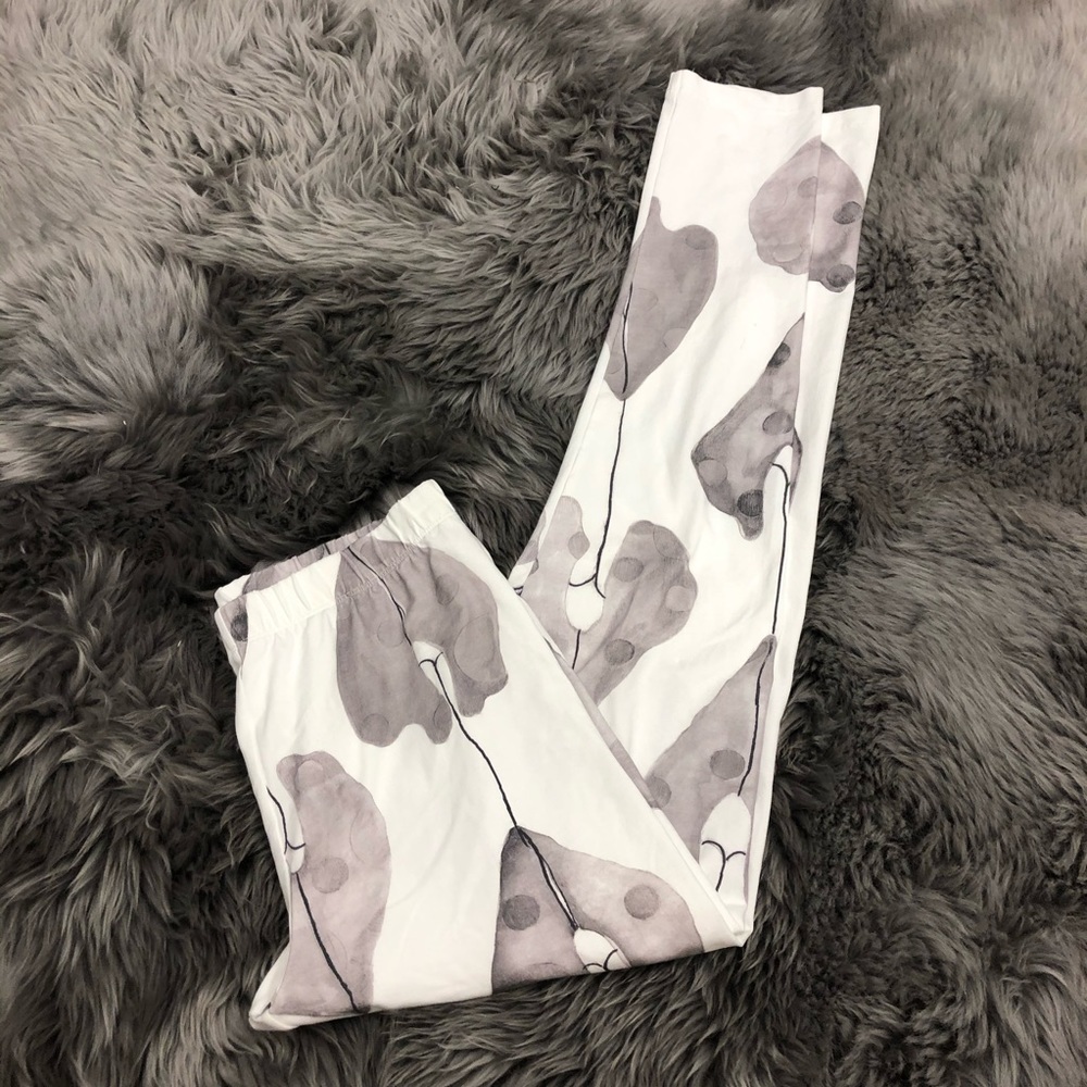Grizas | Women's Leggings | Grey and White